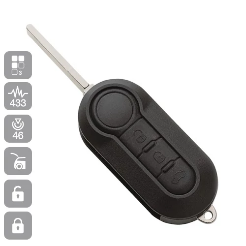FIAT 3 gombos all-in-one komplett kulcs SIP22R34