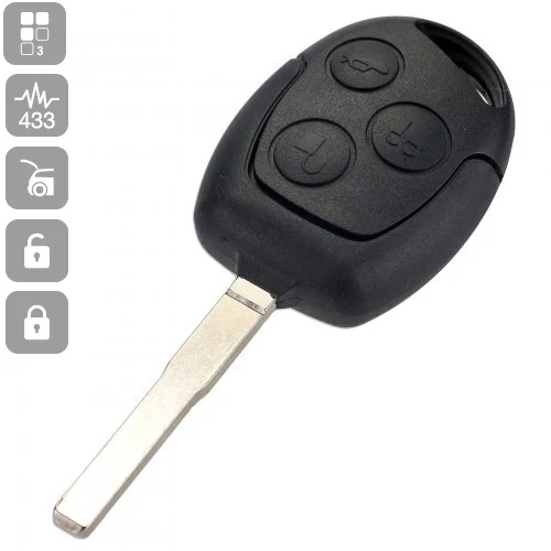 FORD 3 gombos FO21, HU101 távirányító 433MHZ -2006-ig TOJÁS