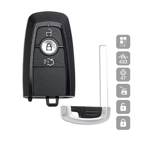 FORD GALAXY,MONDEO,MUSTANG, S-MAX, 3 GOMBOS ID47 KEYLESS GO HU101AP05 (SILCA)