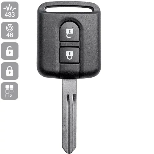 NISSAN Micra,X-trail, Note 2003-13 távirányító 433MHZ PCF7946 ID46