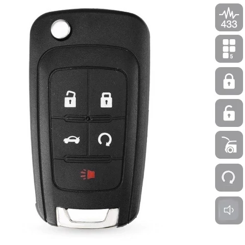 OPEL AMPERA 5 gombos PCF7952 433MHz KEYLESS