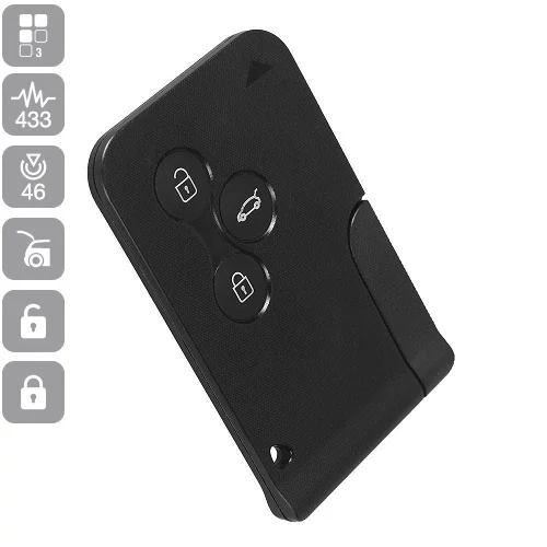 RENAULT MEGANE KÁRTYA 3 gombos 434MHz
