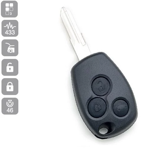 RENAULT KANGOO,TWINGO, DACIA DUSTER,LOGAN,SANDERO 3 GOMBOS ID46 PCF7946 VAC102AR01 (SILCA)