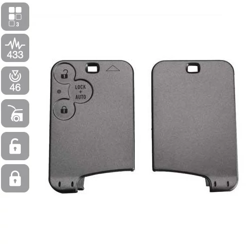 RENAULT LAGUNA KÁRTYA 3 gombos LOCK + A KOMPLETT