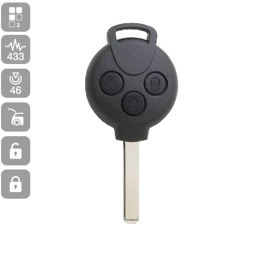 SMART 3 gombos KULCS KOMPLETT 433Mhz ID46
